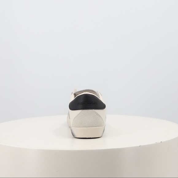 Women’s Distressed Sneaker with grey star detailing in white faux leather - Picture 3 of 13